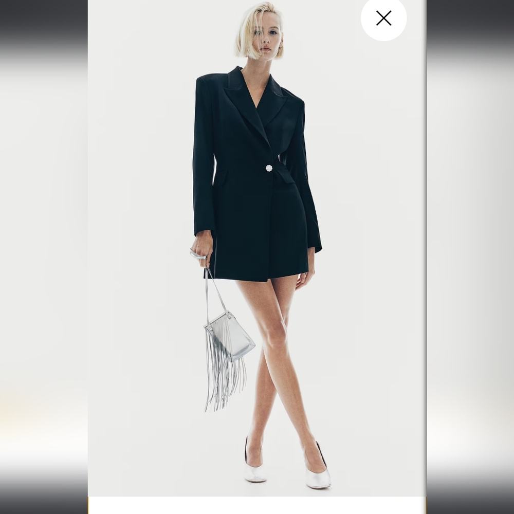 Rhinestone-Button Jacket Dress - Picture 2 of 7